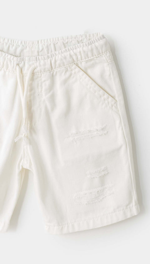 Bermuda para bebé niño color blanco