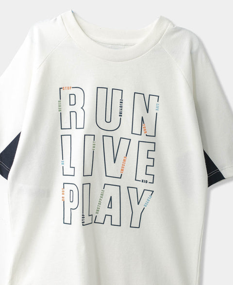 Camiseta para niño en tela suave color blanco