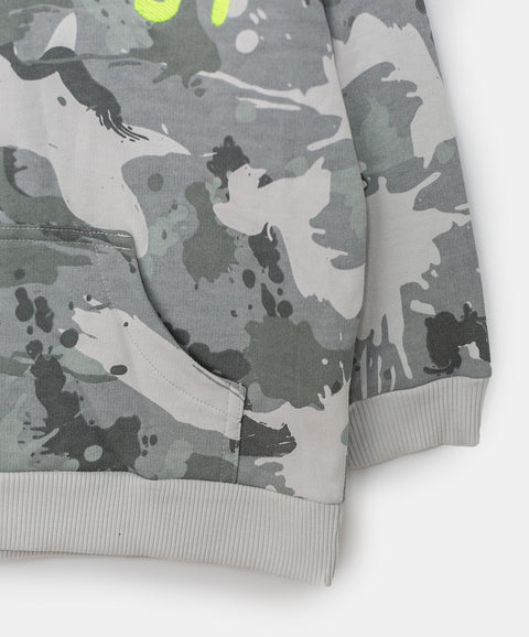 Chompa Con Estampado Militar Para Bebé Niño Color Gris