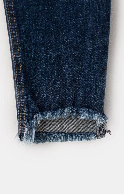 Jean Bota Recta Para Niña En Denim Color Índigo
