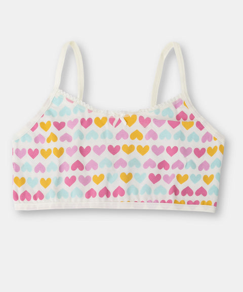 Paquete de top y panties para niña en algodón color marfil