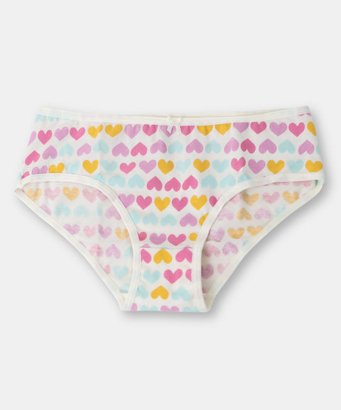 Paquete de top y panties para niña en algodón color marfil