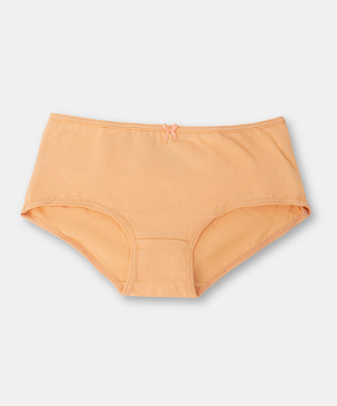 Paquete de panties x 3 para niña en algodón color mandarina