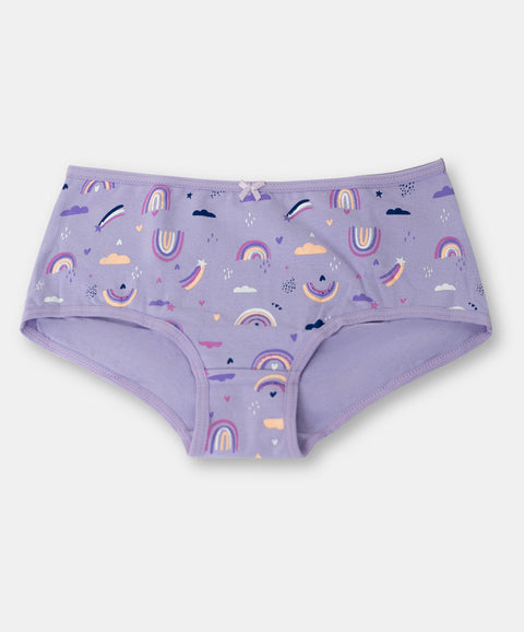 Paquete de panties x 3 para niña en algodón color mandarina