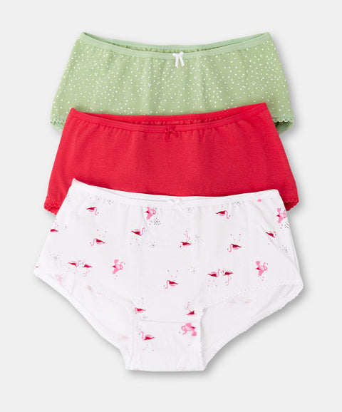 Paquete de panties x 3 para niña en algodón color blanco