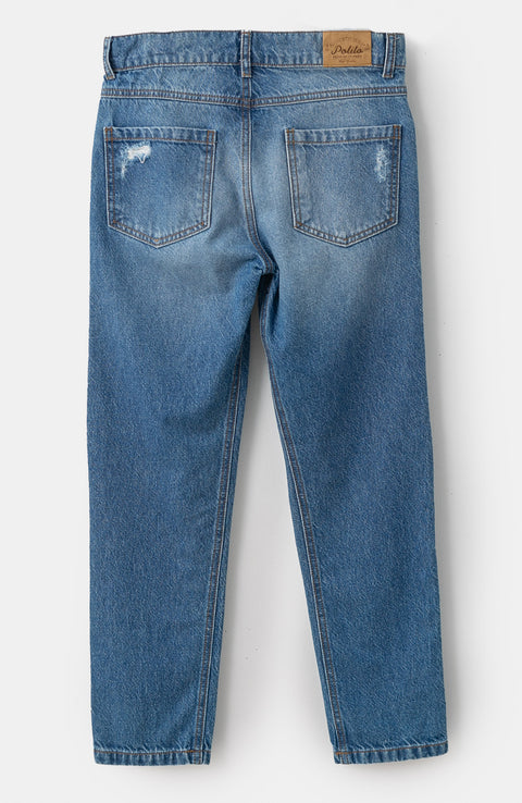 Jean Casual Para Niño En Denim Color Índigo