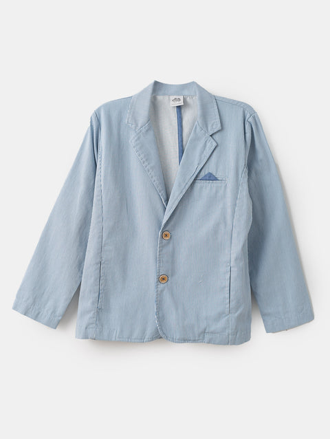 Blazer para niño en twill color azul