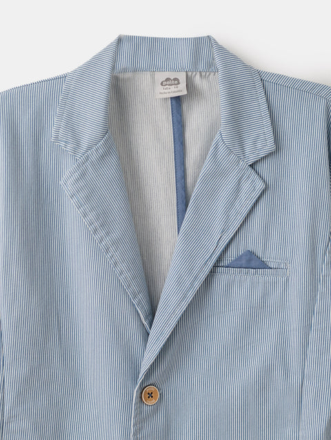 Blazer para niño en twill color azul