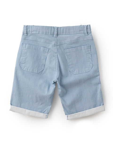 Bermuda Casual Para Niño En Twill Color Azul Claro