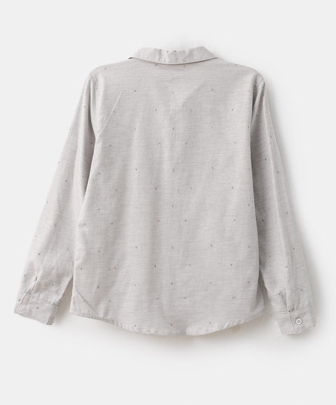 Camisa manga larga para niño color gris