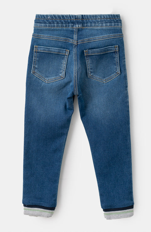 Jean Tipo Jogger Para Bebé Niño Color Índigo
