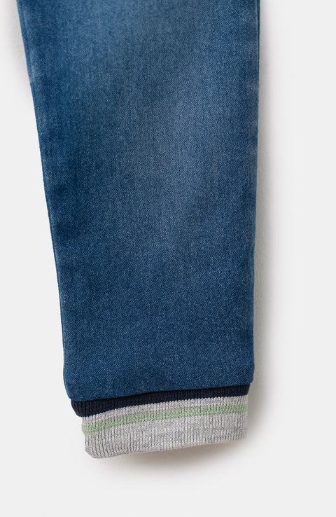Jean Tipo Jogger Para Bebé Niño Color Índigo