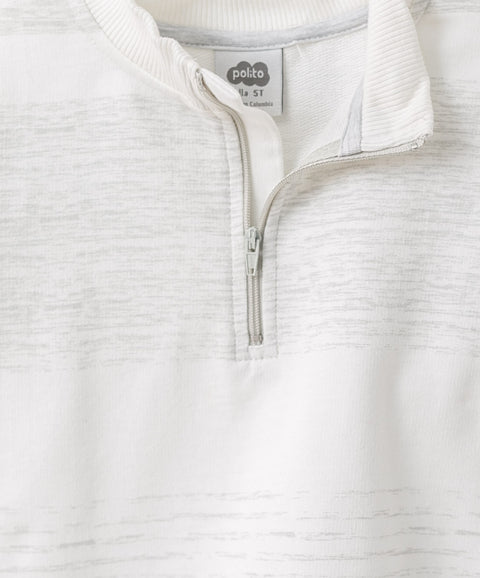 Buzo para bebé niño en burda color blanco jasped
