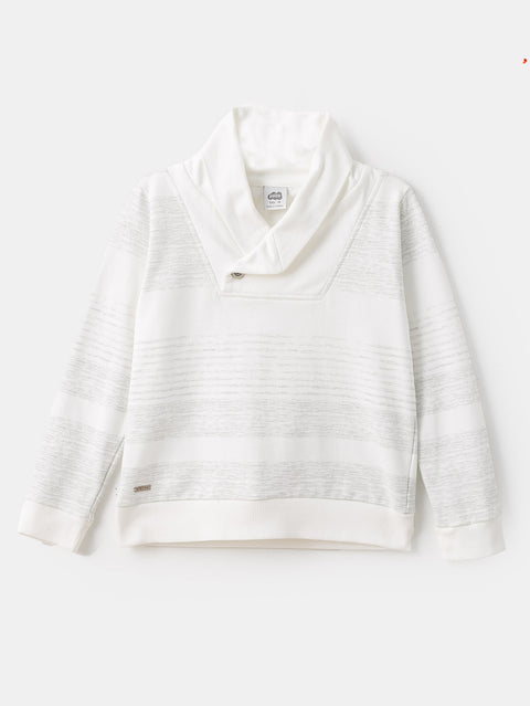 Buzo De Rayas Para Niño En Burda Color Marfil