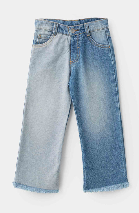 Jean Para Bebé Niña Color Índigo En 2 Tonos