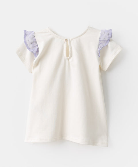 Camiseta Para Recién Nacida En Licra Color Marfil