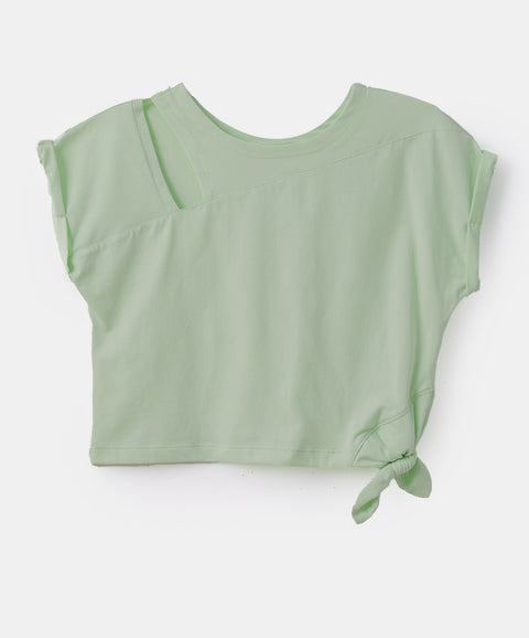 Camiseta para niña en licra color verde