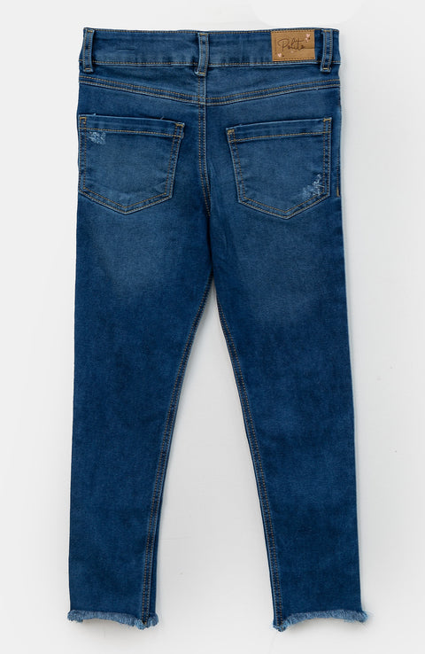 Jean Para Niña En Denim Color Indigo