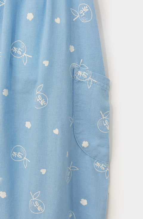 Conjunto de enterizo con camiseta para bebé niña en licra color azul claro con blanco