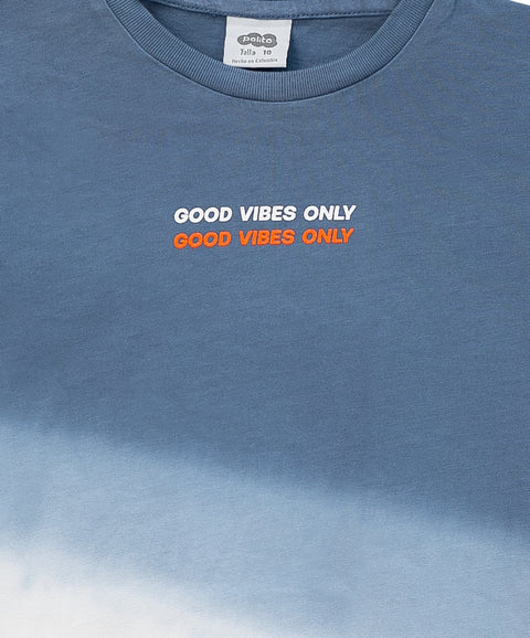 Camiseta para niño en tela suave color azul