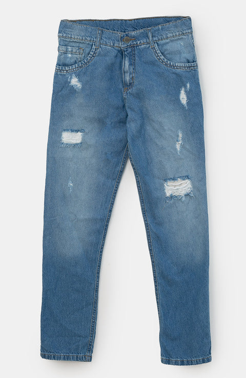Jean Casual Para Niño Color Índigo