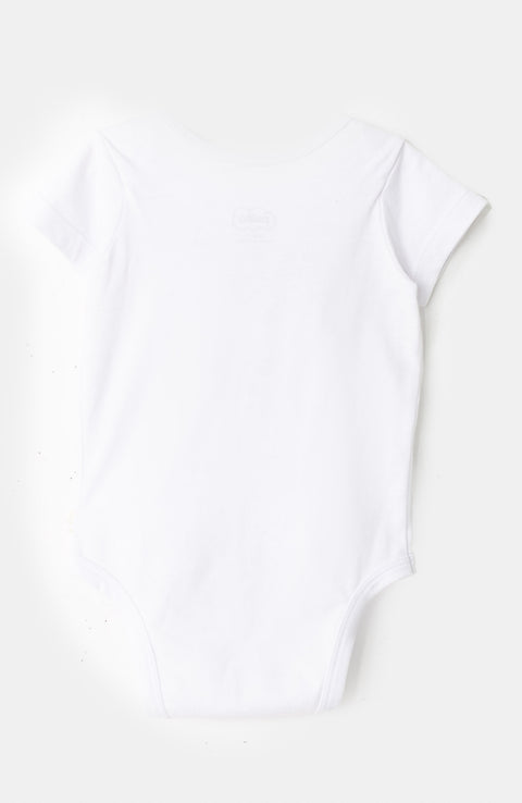 Body Navidad unisex en tela suave color blanco