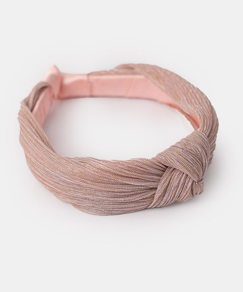 Diadema para niña color oro rosa