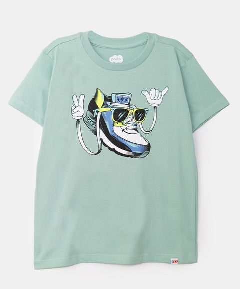 Camiseta para bebé niño en tela suave color verde
