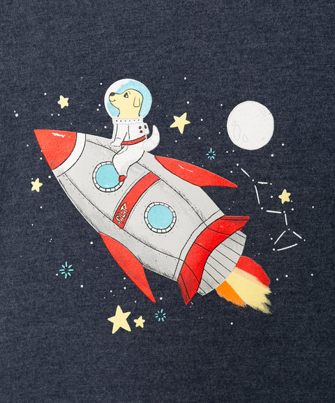 Camiseta para bebé niño en tela suave color azul cross