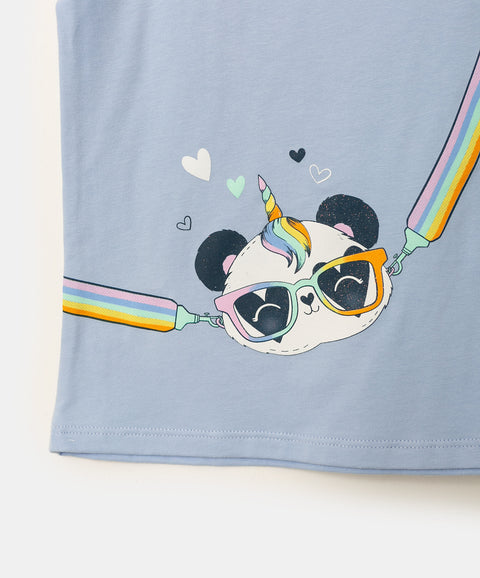 Camiseta para bebé niña en licra color lila