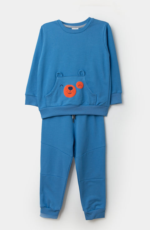 Conjunto para bebé niño en burda color azul