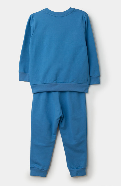 Conjunto para bebé niño en burda color azul