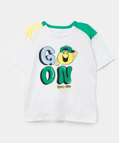 Camiseta para bebé niño en tela suave color blanco