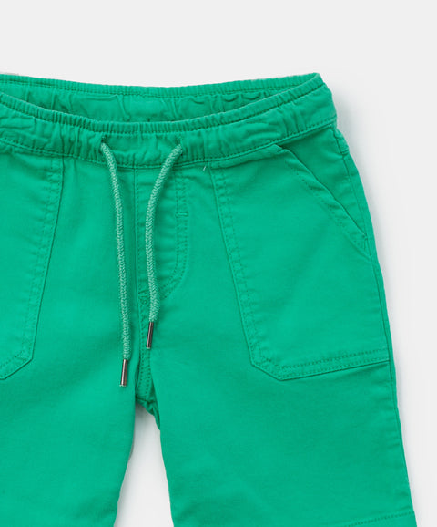 Bermuda para bebé niño en algodón color verde