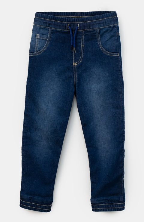 Jeggings para bebé niño en denim color índigo