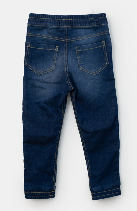 Jeggings para bebé niño en denim color índigo