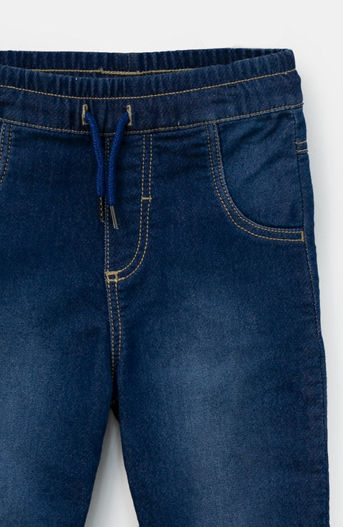Jeggings para bebé niño en denim color índigo