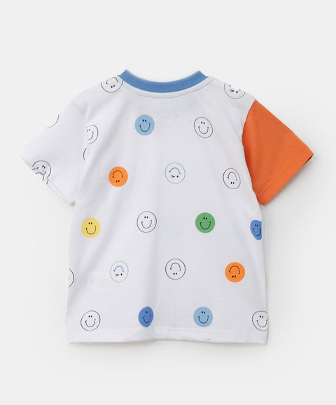 Camiseta  para recién nacido en tela suave color blanco