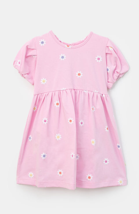 Vestido para recién nacida en licra color rosado