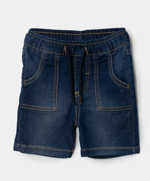 Bermuda para recién nacido en denim color índigo