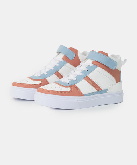 Tenis para niña en material sintético color blanco