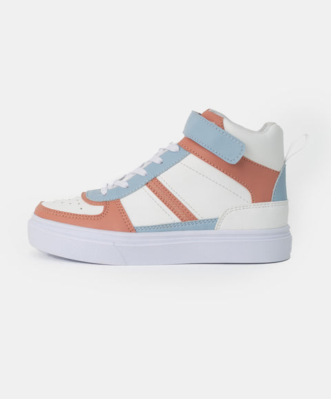 Tenis para niña en material sintético color blanco