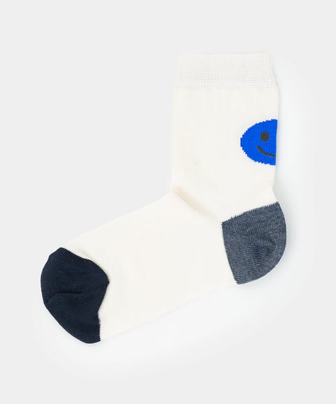 Medias x 2 para niño en algodón color azul oscuro