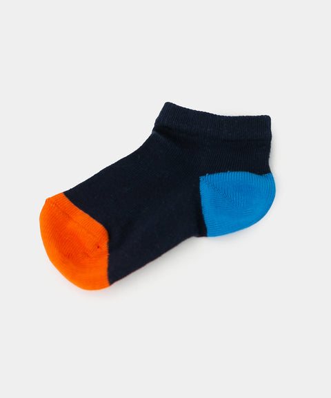 Medias x 2 para bebé niño en algodón color azul oscuro