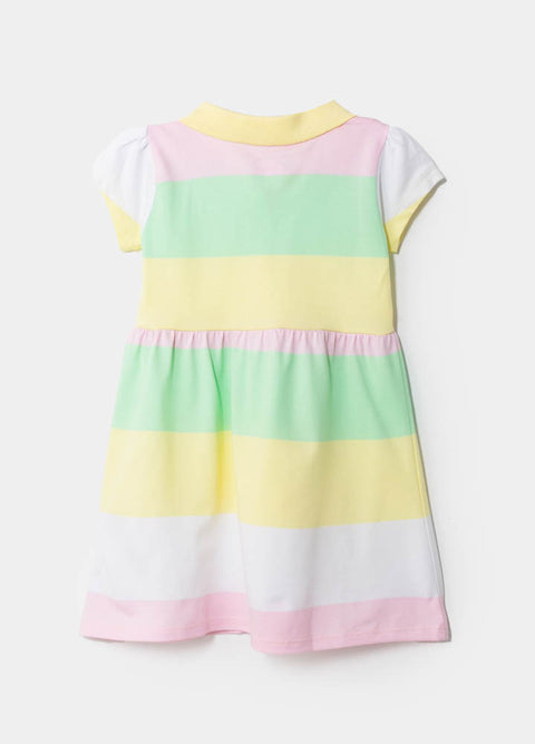Vestido tipo polo para bebé niño en algodón color amarillo