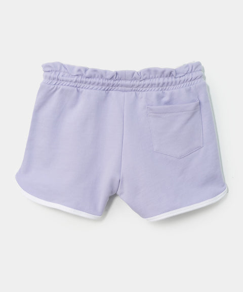 Short para niña en burda color lila
