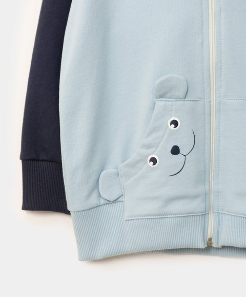 Buzo Con Chompa Para Bebé Niño En Burda Color Azul Claro