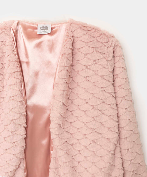 Chaqueta Casual Para Niña Color Rosado