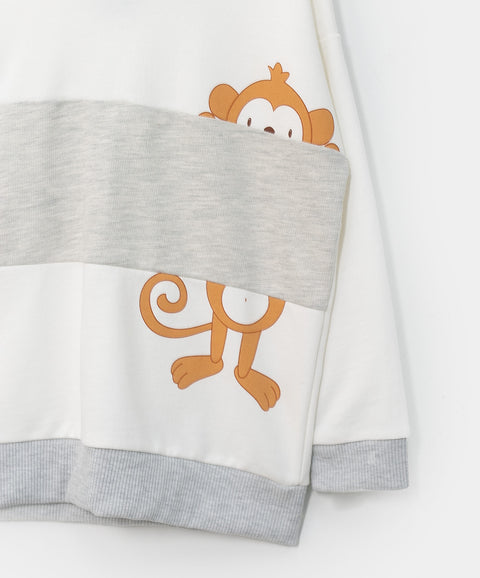Buzo Con Chompa Para Bebé Niño En Burda Color Marfil