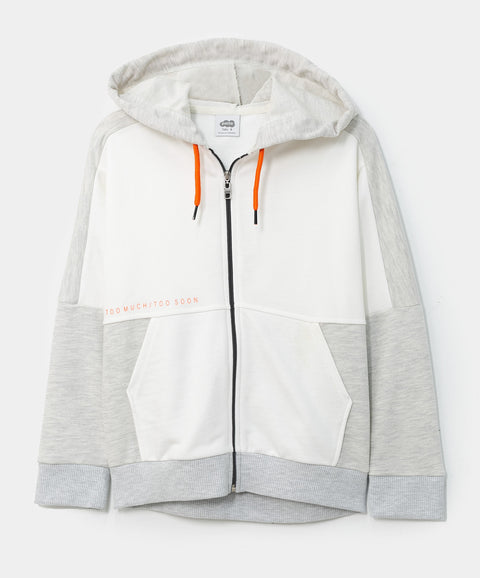 Buzo con chompa para niño en perchado color beige jasped